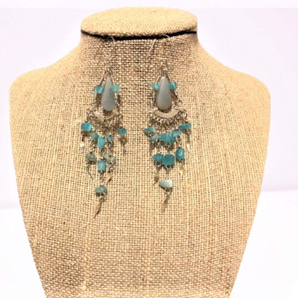 Angelite Semiprecious Stone Earrings